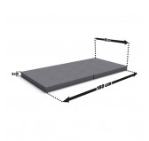 Colchón plegable 160x80x8 cm para sofá modular para niños, gris