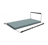 Colchón plegable 160x80x8 cm para sofá modular para niños, azul