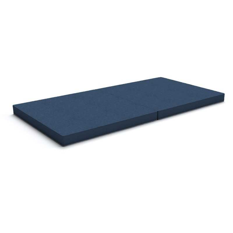 Colchón plegable 160x80x8 cm para sofá modular para niños, azul oscuro