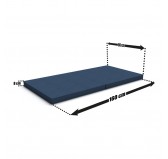 Colchón plegable 160x80x8 cm para sofá modular para niños, azul oscuro