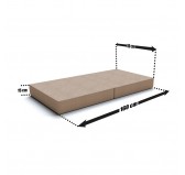 Colchón plegable 160x80x15 cm para sofá modular para niños, beige