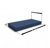 Colchón plegable 160x80x15 cm para sofá modular para niños, azul oscuro