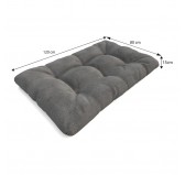Set de 6 Cojines Acolchados para Palets 120x80 + 120x40 Gris Set de 6 Cojines Acolchados para Palets 120x80 + 120x40 Gris