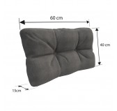 Set de 6 Cojines Acolchados para Palets 120x80 + 120x40 Gris Set de 6 Cojines Acolchados para Palets 120x80 + 120x40 Gris
