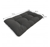 Set de 6 Cojines Acolchados para Palets 120x80 + 120x40 Antracita Set de 6 Cojines Acolchados para Palets 120x80 + 120x40 Antracita
