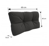 Set de 6 Cojines Acolchados para Palets 120x80 + 120x40 Antracita Set de 6 Cojines Acolchados para Palets 120x80 + 120x40 Antracita