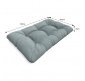Set de 8 Cojines Acolchados para Palets 120x80 + 120x40 Azul Set de 8 Cojines Acolchados para Palets 120x80 + 120x40 Azul
