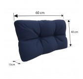 Set de 8 Cojines Acolchados para Palets 120x80 + 120x40 Azul Oscuro Set de 8 Cojines Acolchados para Palets 120x80 + 120x40 Azul Oscuro