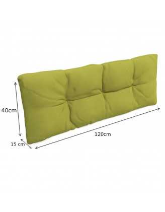 Set de 8 Cojines para Palets, 3x 120x80 + 3x 120x40 + 60x40 + 40x40 Acolchado, Lima