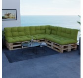 Set de 8 Cojines para Palets, 3x 120x80 + 3x 120x40 + 60x40 + 40x40 Acolchado, Lima Set de 8 Cojines para Palets, 3x 120x80 + 3x 120x40 + 60x40 + 40x40 Acolchado, Lima
