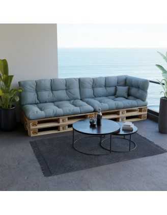 Cojín de Respaldo Acolchado para Palet 120x40x12 Azul