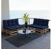 Cojín de Respaldo Acolchado para Palet 120x40x12 Azul Oscuro Cojín de Respaldo Acolchado para Palet 120x40x12 Azul Oscuro