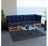 Cojín de Respaldo Acolchado para Palet 120x40x12 Azul Oscuro Cojín de Respaldo Acolchado para Palet 120x40x12 Azul Oscuro