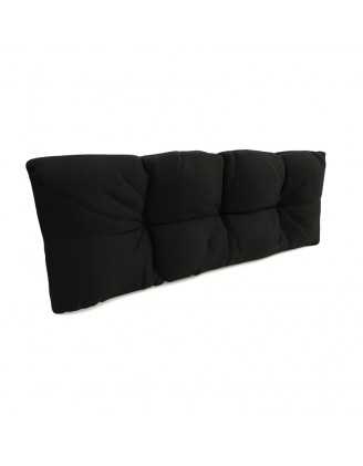 Cojín de Respaldo Acolchado para Palet 120x40x12 Negro