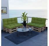 Cojín de Respaldo para Palets, Acolchado, 120x40x12 cm, Lima Cojín de Respaldo para Palets, Acolchado, 120x40x12 cm, Lima