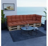 Cojín de Respaldo para Palets, Acolchado, 120x40x12 cm, Naranja Cojín de Respaldo para Palets, Acolchado, 120x40x12 cm, Naranja