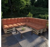Cojín de Respaldo para Palets, Acolchado, 120x40x12 cm, Naranja Cojín de Respaldo para Palets, Acolchado, 120x40x12 cm, Naranja