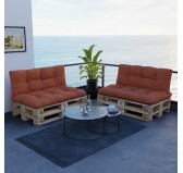 Cojín de Respaldo para Palets, Acolchado, 120x40x12 cm, Naranja Cojín de Respaldo para Palets, Acolchado, 120x40x12 cm, Naranja