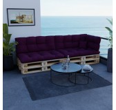 Cojín de Respaldo para Palets, Acolchado, 120x40x12 cm, Violeta Cojín de Respaldo para Palets, Acolchado, 120x40x12 cm, Violeta