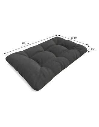 Cojín de Asiento Acolchado para Palet 120x80x15 Antracita