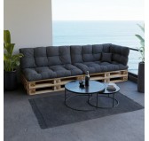 Cojín de Asiento Acolchado para Palet 120x80x15 Antracita Cojín de Asiento Acolchado para Palet 120x80x15 Antracita