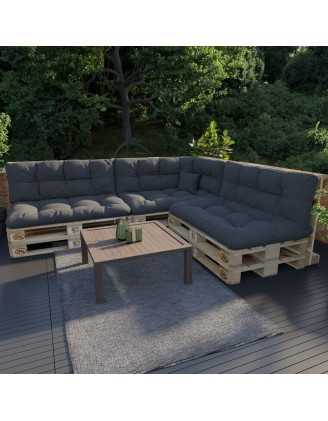 Cojín de Asiento Acolchado para Palet 120x80x15 Antracita