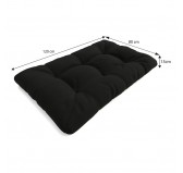 Cojín de Asiento Acolchado para Palet 120x80x15 Negro Cojín de Asiento Acolchado para Palet 120x80x15 Negro