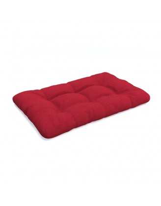 Cojín de Asiento para Palets, Acolchado, 120x80x12 cm, Rojo