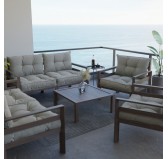 Cojín de Asiento para Silla de Jardín Beige 60x60 Cojín de Asiento para Silla de Jardín Beige 60x60