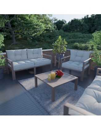 Cojín de Asiento para Silla de Jardín Beige 60x60