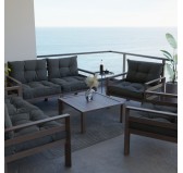 Cojín de Asiento para Silla de Jardín Antracita 70x70 Cojín de Asiento para Silla de Jardín Antracita 70x70