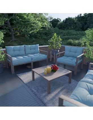 Cojín de Asiento para Silla de Jardín Azul 40x40