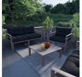 Cojín de Asiento para Silla de Jardín Negro 50x50 Cojín de Asiento para Silla de Jardín Negro 50x50