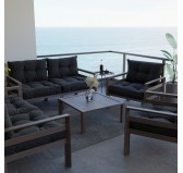 Cojín de Asiento para Silla de Jardín Negro 50x50 Cojín de Asiento para Silla de Jardín Negro 50x50