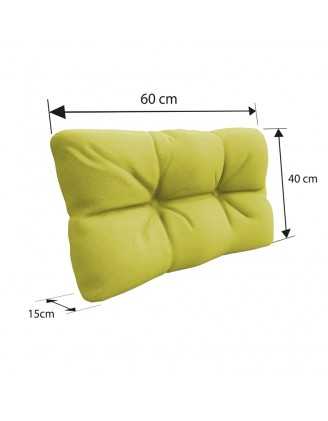 Set de 8 Cojines para Palets, 3x 120x80 + 3x 120x40 + 60x40 + 40x40 Acolchado, Lima