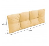 Set de 6 Cojines para Palets, 2x Asiento + 2x Respaldo + Lateral + Decorativa, Impermeable, Acolchado, Beige Set de 6 Cojines para Palets, 2x Asiento + 2x Respaldo + Lateral + Decorativa, Impermeable, Acolchado, Beige
