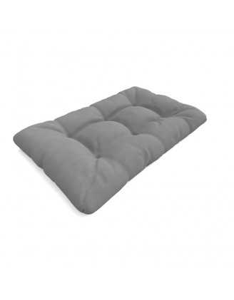Cojín de Asiento para Palets, Impermeable, Acolchado, 120x80x15 cm, Gris
