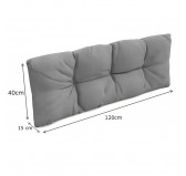 Set de 8 Cojines para Palets, 3x Asiento + 3x Respaldo + Lateral + Decorativa, Impermeable, Acolchado, Gris Set de 8 Cojines para Palets, 3x Asiento + 3x Respaldo + Lateral + Decorativa, Impermeable, Acolchado, Gris