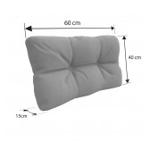 Set de 8 Cojines para Palets, 3x Asiento + 3x Respaldo + Lateral + Decorativa, Impermeable, Acolchado, Gris Set de 8 Cojines para Palets, 3x Asiento + 3x Respaldo + Lateral + Decorativa, Impermeable, Acolchado, Gris