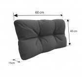 Set de 6 Cojines para Palets, 2x Asiento + 2x Respaldo + Lateral + Decorativa, Impermeable, Acolchado, Antracita Set de 6 Cojines para Palets, 2x Asiento + 2x Respaldo + Lateral + Decorativa, Impermeable, Acolchado, Antracita