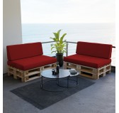 Cojín de Respaldo para Palets, 120x40x20/10 cm, Rojo Cojín de Respaldo para Palets, 120x40x20/10 cm, Rojo