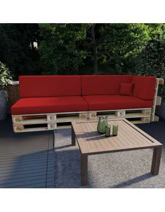 Cojín de Respaldo para Palets, 120x40x20/10 cm, Rojo