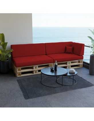 Cojín de Asiento para Palets, 120x80x12 cm, Rojo