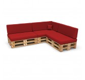 Set de 8 Cojines para Palets, 3x 120x80 + 3x 120x40 + 60x40 + 40x40 Rojo Set de 8 Cojines para Palets, 3x 120x80 + 3x 120x40 + 60x40 + 40x40 Rojo