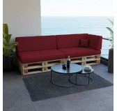 Cojín de Asiento para Palets, 120x80x12 cm, Burdeos Cojín de Asiento para Palets, 120x80x12 cm, Burdeos