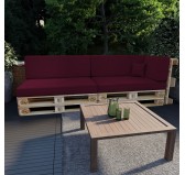 Set de 6 Cojines para Palets, 2x 120x80 + 2x 120x40 + 60x40 + 40x40 Violeta Set de 6 Cojines para Palets, 2x 120x80 + 2x 120x40 + 60x40 + 40x40 Violeta