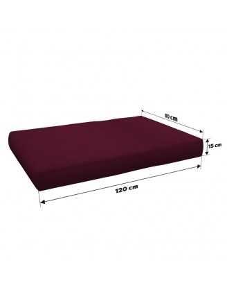 Set de 6 Cojines para Palets, 2x 120x80 + 2x 120x40 + 60x40 + 40x40 Violeta