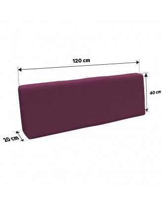 Set de 6 Cojines para Palets, 2x 120x80 + 2x 120x40 + 60x40 + 40x40 Violeta