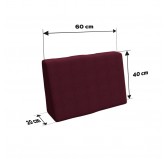 Set de 6 Cojines para Palets, 2x 120x80 + 2x 120x40 + 60x40 + 40x40 Violeta Set de 6 Cojines para Palets, 2x 120x80 + 2x 120x40 + 60x40 + 40x40 Violeta