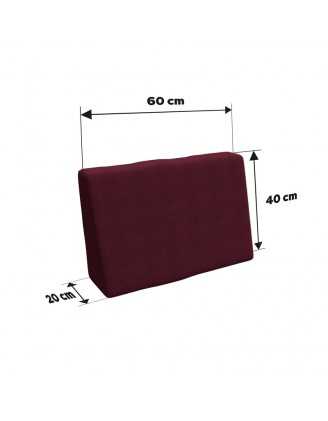 Set de 6 Cojines para Palets, 2x 120x80 + 2x 120x40 + 60x40 + 40x40 Violeta